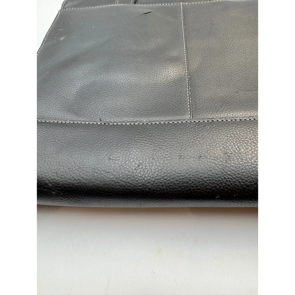 Samsonite Black Faux Leather 3 Ring Binder Portfolio Briefcase with Calculator